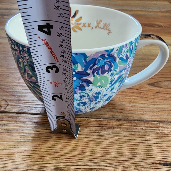 Lilly Pulitzer High Maintenance 12oz Ceramic Mug Blue Floral Lion - Picture 2 of 8
